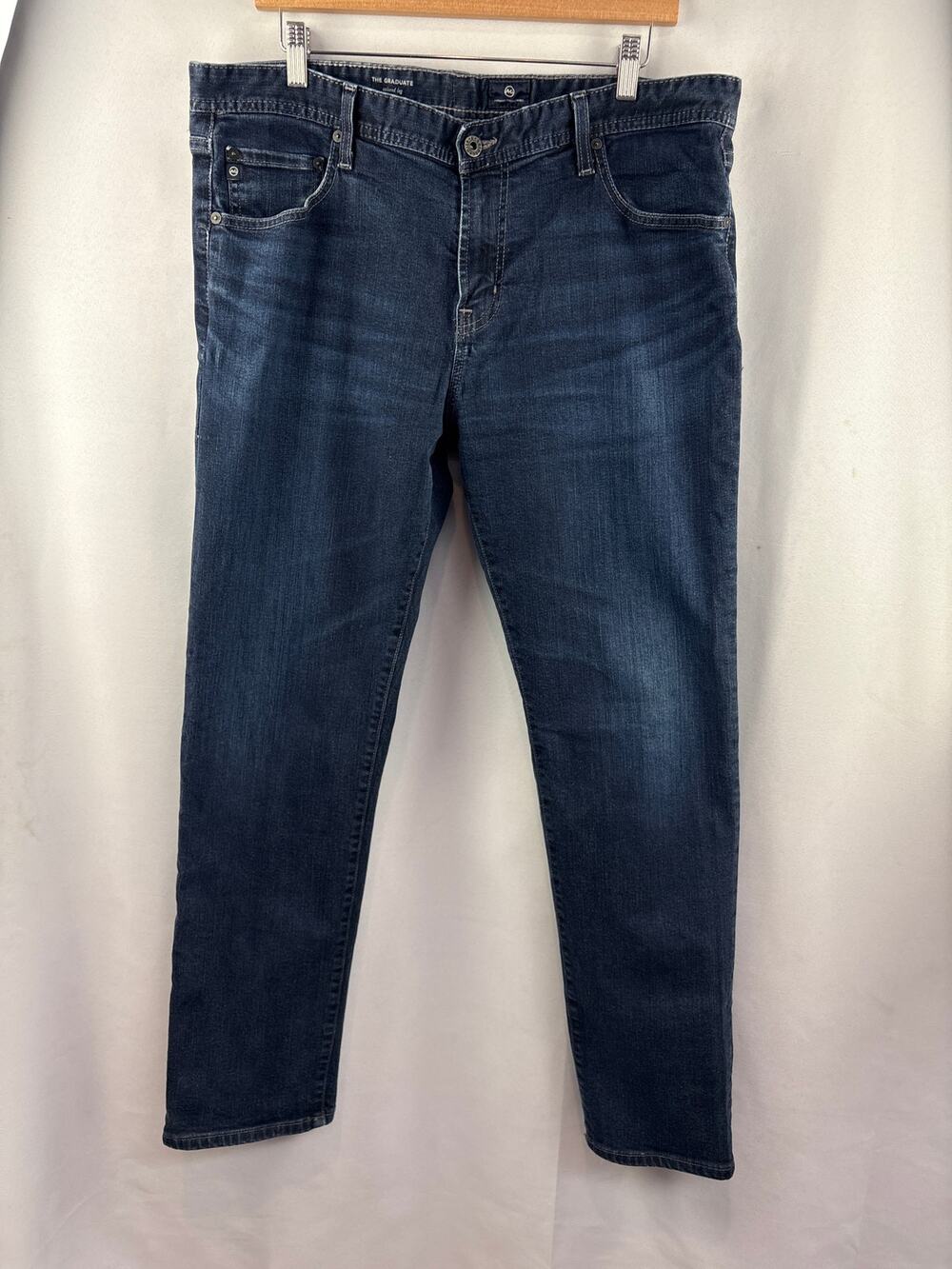 Men’s Adriano Goldschmied Size 38x32 Dark Blue Straight Leg Jeans